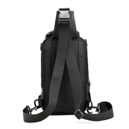 Men's Anti-Theft Sling Chest Bag – Crossbody Messenger Backpack with USB Charging Port