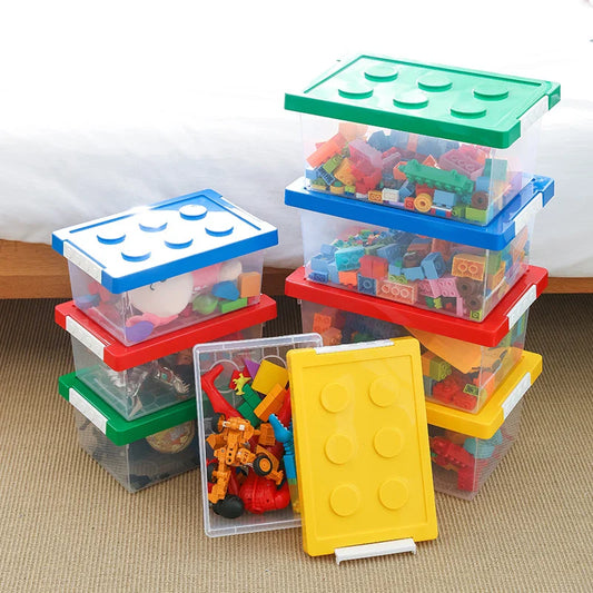Stackable Kids Building Block Storage Box – Toy Organizer & Container for Books, Stationery, Snacks & Sundries