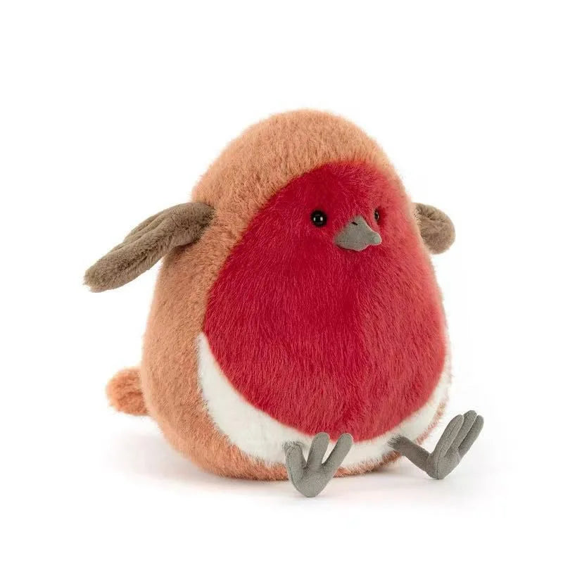 20cm Fat Robin Plush Toy – Soft Cuddly Cartoon Pigeon Stuffed Animal, Cute Fluffy Bird for Birthday Gifts
