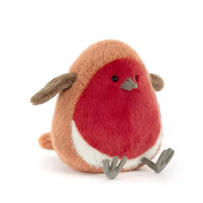 20cm Fat Robin Plush Toy – Soft Cuddly Cartoon Pigeon Stuffed Animal, Cute Fluffy Bird for Birthday Gifts