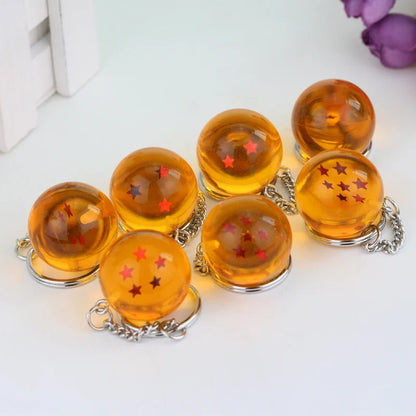 Japanese Anime Dragon Ball Z Stars Keychain Figures – Series 1-7 Pendant Toy Car Keyring, Cosplay Party Gift
