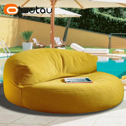 OTAUTAU Outdoor 4ft Waterproof Chenille Bean Bag Cover - Poolside Lounger Sofa Bed