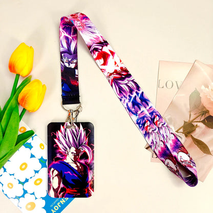 Japanese Anime Credential Holder Lanyard for Key, Card Badge, Gym Keychain Accessories