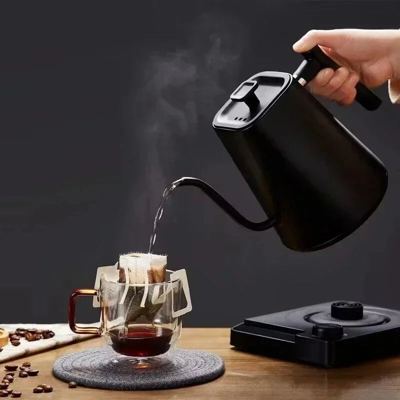 1200W Gooseneck Electric Kettle with Temperature Control – 110V/220V Stainless Steel Coffee & Tea Kettle with Precision Heating & Fast Boil System