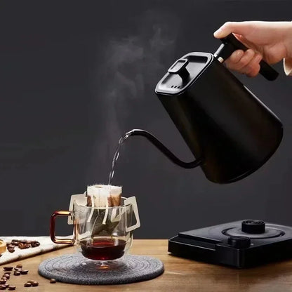 1200W Gooseneck Electric Kettle with Temperature Control – 110V/220V Stainless Steel Coffee & Tea Kettle with Precision Heating & Fast Boil System
