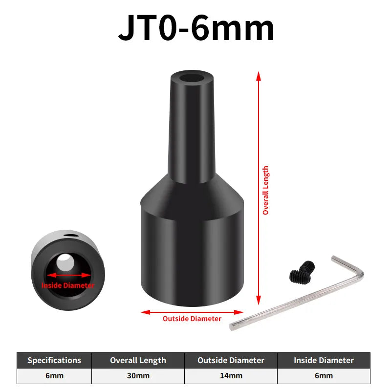 JT0 B10 B12 Adapter Connecting Rod – Steel & Copper Drill Chuck Shaft Sleeve, 4mm to 12mm Coupling