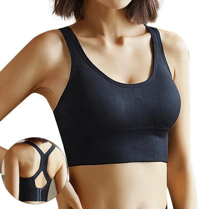 Wireless Sports Vest Bras for Women: Seamless Bralette with Pad, Push-Up Cotton Tops Lingerie - Sexy Female Brassiere Underwear