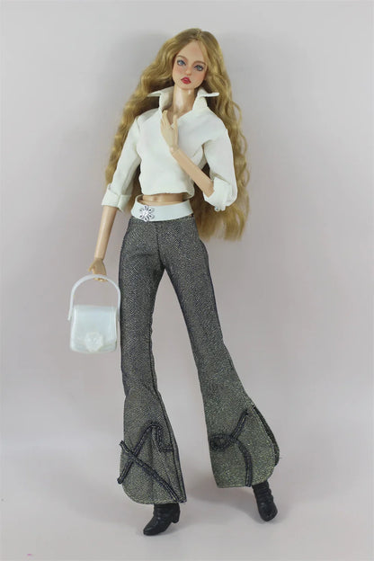 Handmade BABI CLOTHES Leather Overcoat – 11.5 Inch 30cm Doll BJD Outfit Accessories Gift