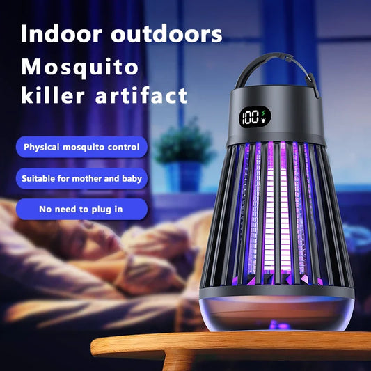 USB Rechargeable Mosquito Lamp - Two-in-One Portable Electric Bug Zapper for Home & Outdoor Use