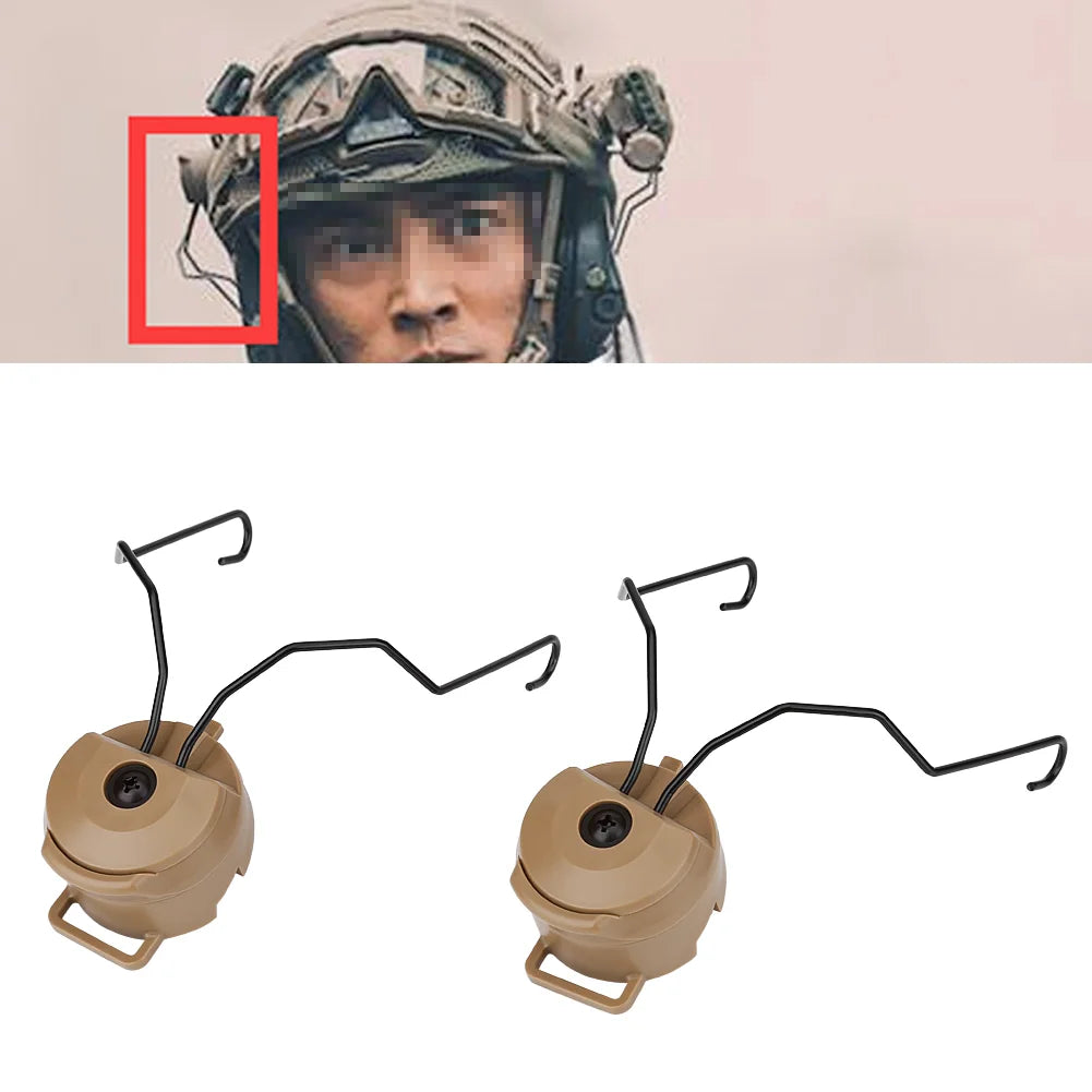 Tactical Headset Bracket – Ops Core Helmet ARC Rail Adapter Set for Comtac II Series Military Noise Cancelling Headset