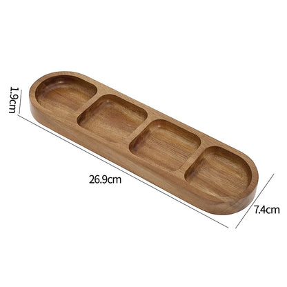 Mini Bamboo Tray Coaster – Wooden Saucer Plate for Flower Pots, Cups, and Coffee, Creative Kitchen & Home Decor Mat