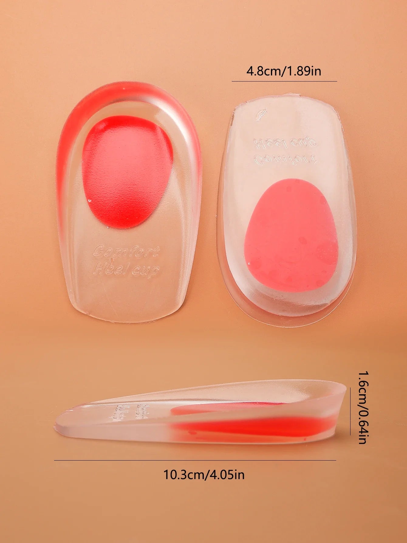 Silicone Heel Pad Insole – Bone Spur Protection for Men & Women, Relieves Soft Pain and Stress