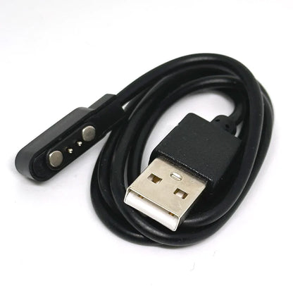 2-Pin Magnetic Pogo Pin USB Charging Cable – Smart Watch Charger for Kids Models Q750S, T88, A20, A20S, TD05 & V6G, USB 2.0 Magnetic Power Cord