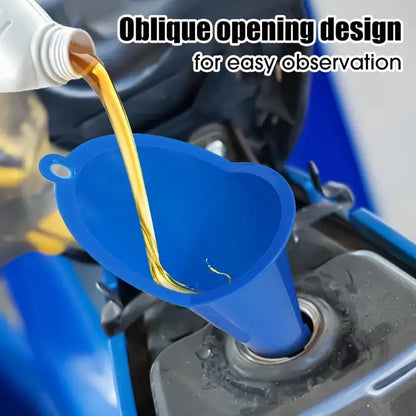 Car Long Stem Oil Funnel – Anti-Splash Plastic Fuel Filling Tool for Car & Motorcycle Refueling Auto Accessories