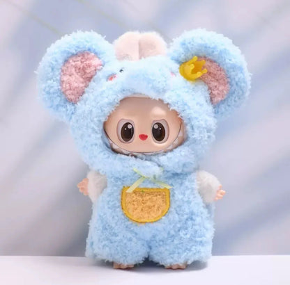 15cm/17cm LABUBU Doll Outfits – Sitting Party Plush Animal Sets for Generations 1-3, Cute Gifts for LABUBU Fans