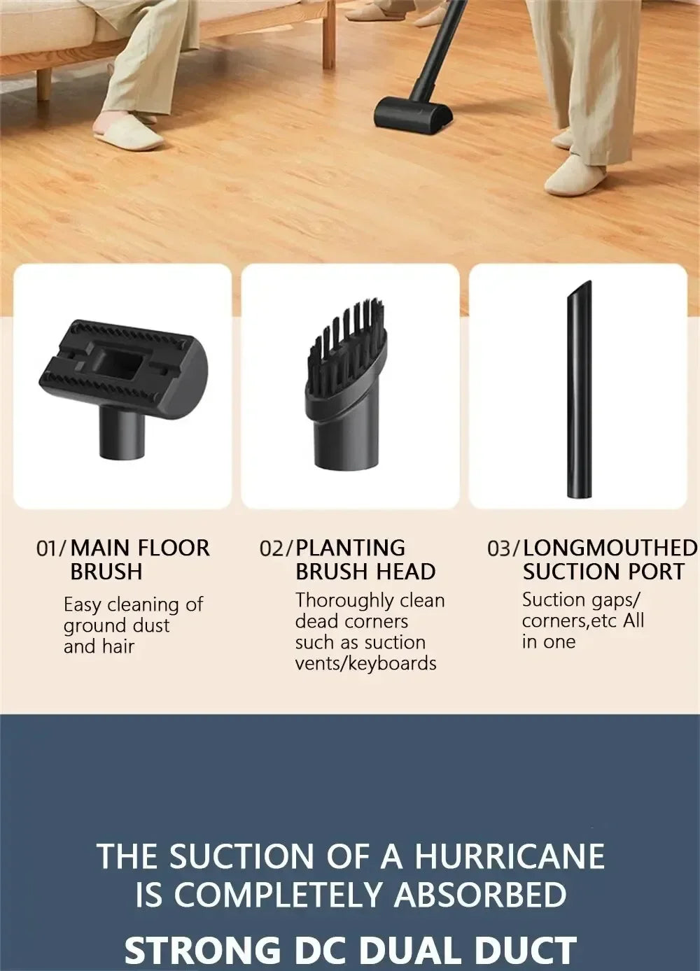 Cordless Handheld Vacuum Cleaner – Rechargeable Wet & Dry Mini Vacuum for Home, Car & Pet Cleaning