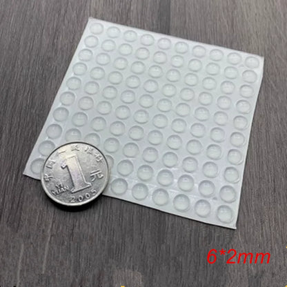 100Pcs 5-7*1.5/2mm  3M Self Adhesive Round Silicone Rubber Bumpers Soft Clear Black Anti Slip Shock Absorber Feet Pads Damper