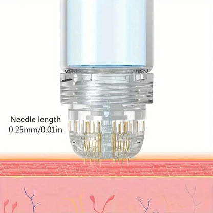 Hydra Needle Titanium Derma Roller & Serum Applicator — 0.2mm/0.25mm for Face & Beard Growth