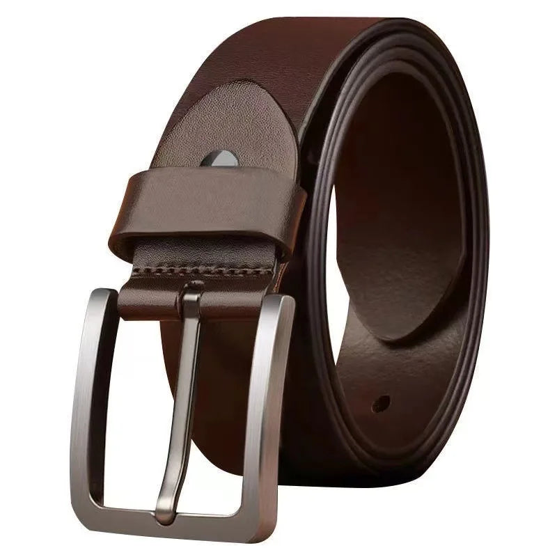 Men’s Luxury Designer PU Leather Belt – Adjustable Alloy Buckle for Jeans & Business (105-125cm)