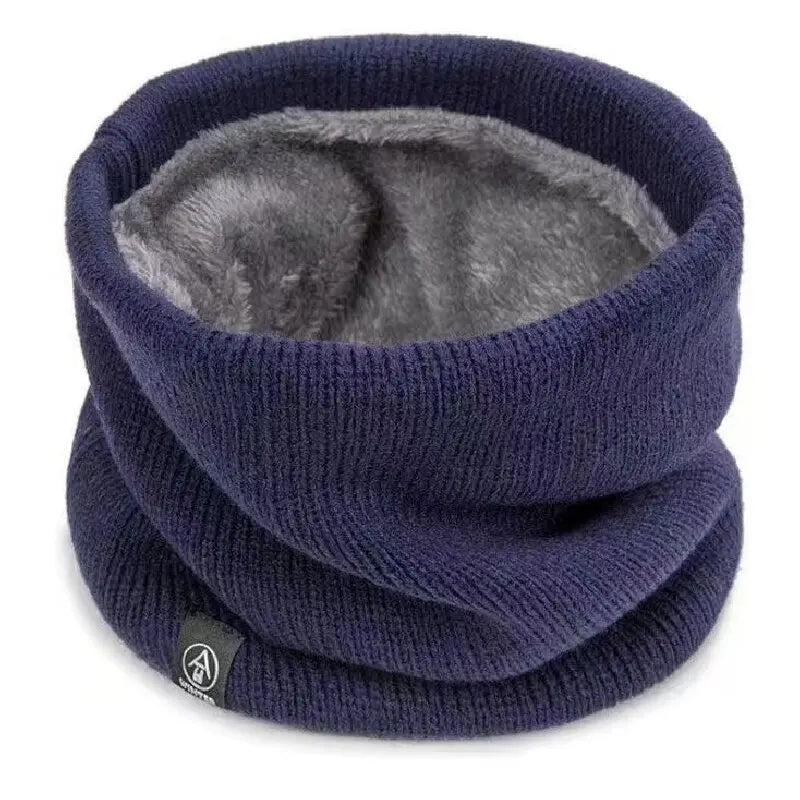 Women’s Winter Plush Woolen Scarf – Thick Fleece Neck Warmer, Knitted Muffler & Ski Mask