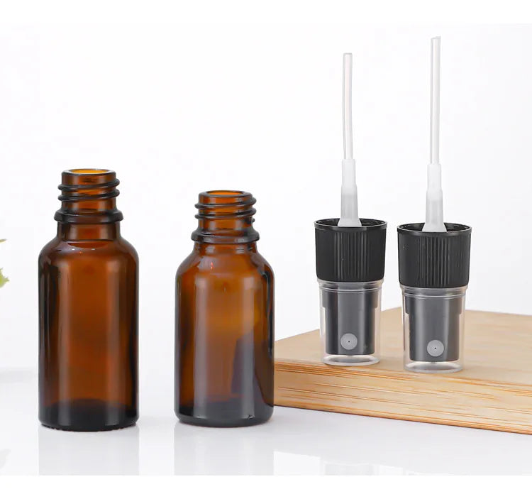 Amber Glass Spray Bottles – 5ml-100ml Travel Refillable Perfume & Essential Oil Atomizer