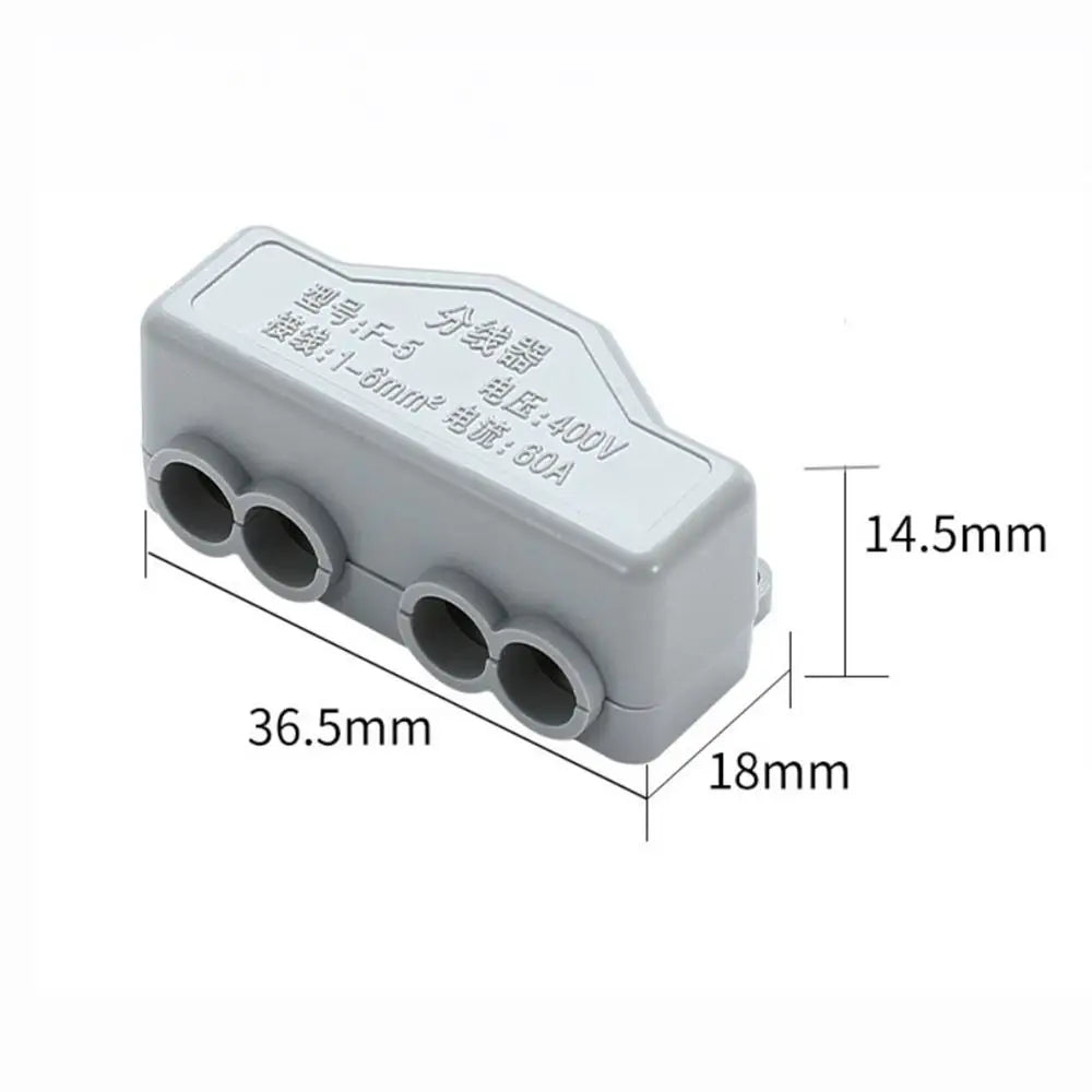 High Power Wire Splitter Connector — Brass Terminal Block for Large Current Electrical Splice