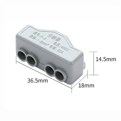 High Power Wire Splitter Connector — Brass Terminal Block for Large Current Electrical Splice