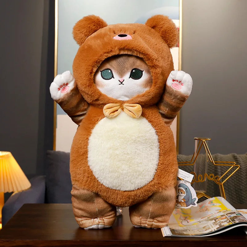 50cm Mofusand Shark Cat Plush Toy Cute Kawaii Soft Stuffed Animal Doll Birthday Gift for Kids