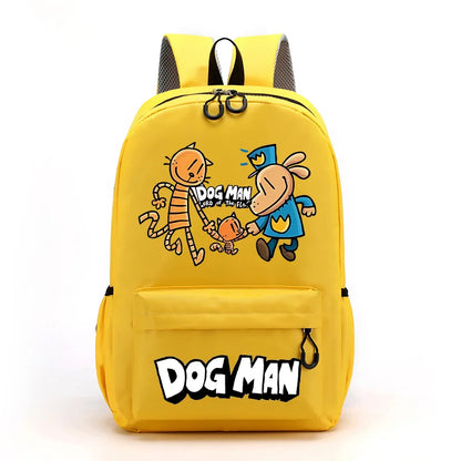 New Dog Man Kids Backpack — Large-Capacity Cartoon Schoolbag for Boys, Children’s School Supplies & Gifts