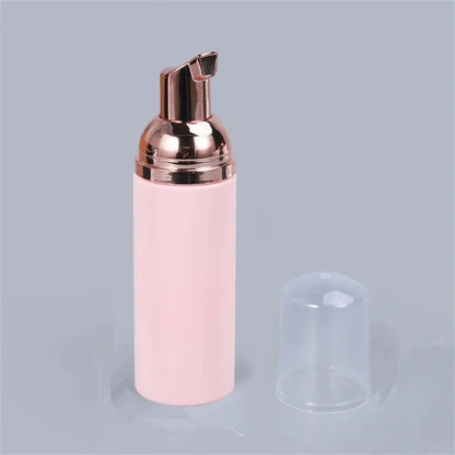 60ml Small Foam Dispenser Pump Bottle - Refillable Plastic Soap Container for Travel, Cleaning & Cosmetics Packaging