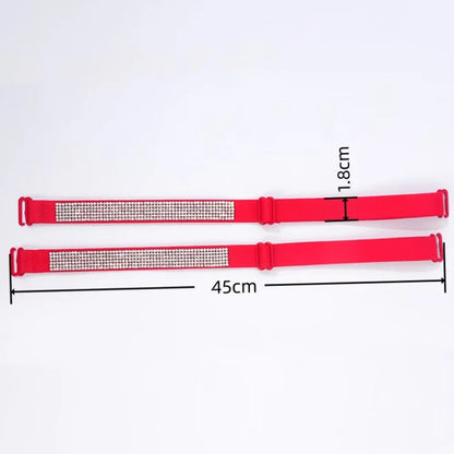 Invisible Rhinestone Bra Straps - Non-Slip Adjustable Shiny Replacement Lingerie Accessories for Women