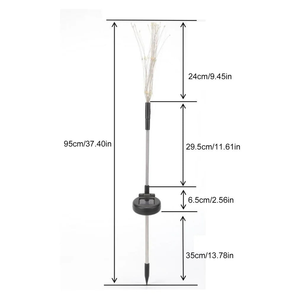1 Pack Solar Firework Light Outdoor - IP65 Waterproof Solar Garden Flower Lights with 8 Lighting Modes - for Outdoor Lighting