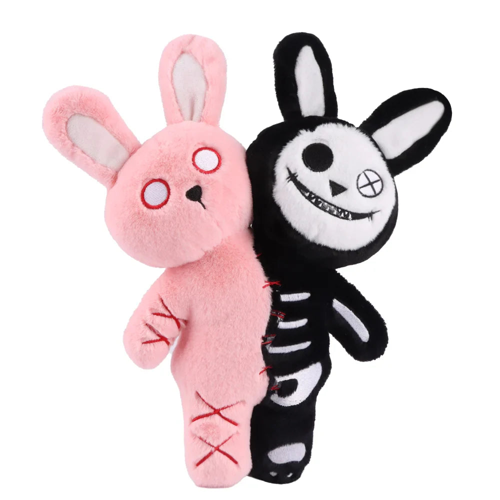 Halloween Double-Headed Skull Rabbit Plush Toy – Grimace Doll, Creative Holiday Gift for Children