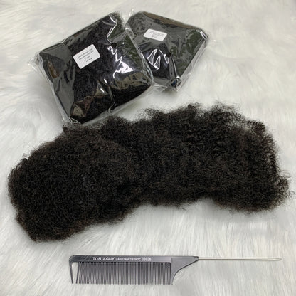1Pc 30g Brazilian Afro Kinky Curly Remy Human Hair Bulk — No Weft Braiding Extensions for Locs & Braids