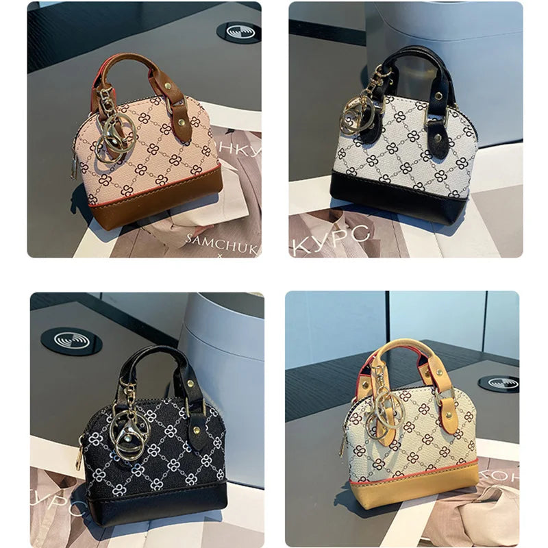 Printed Mini Chain Handbag – Handheld Diagonal Small Bag for AirPods 2/3/4/Pro, Headphones, Coins, and Small Items