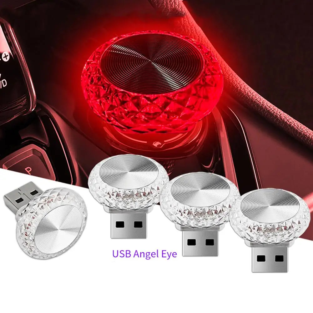 Portable USB Car Ambient Light - Mini LED Decorative Lamps for Auto Interior & Computer Lighting, Plug & Play