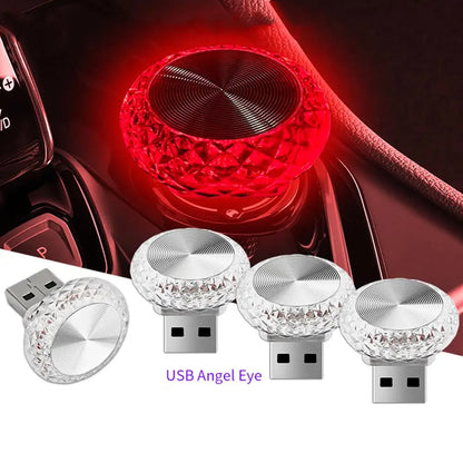 Portable USB Car Ambient Light - Mini LED Decorative Lamps for Auto Interior & Computer Lighting, Plug & Play