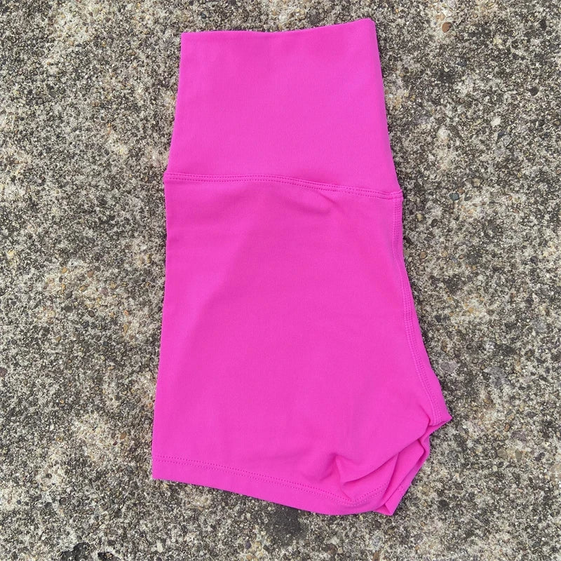 Women’s High Waist Fitness Shorts – Sexy Solid Color Yoga & Cycling Athletic Shorts Squat Proof Workout Training Activewear