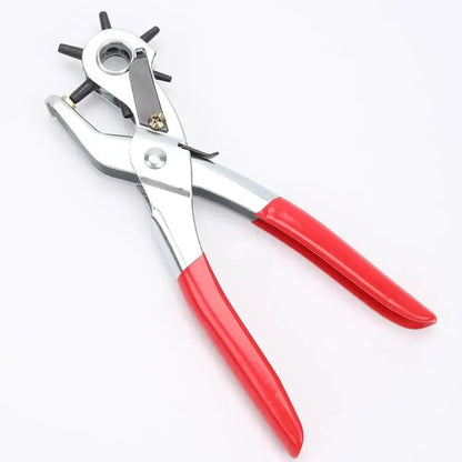 Multifunctional Leather Hole Punch Tool: Carbon Steel Belt Puncher for Crafts - Leatherworking Tools