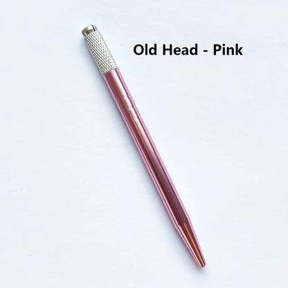 10pcs Permanent Makeup Eyebrow Tattoo Pens — Manual Tebori Microblading Stainless Steel Lock-Pin Tools