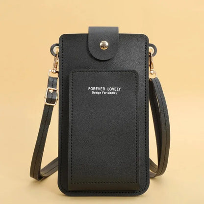 Women's Soft Leather Wallet & Touch Screen Phone Purse – Crossbody Shoulder Bag Handbag