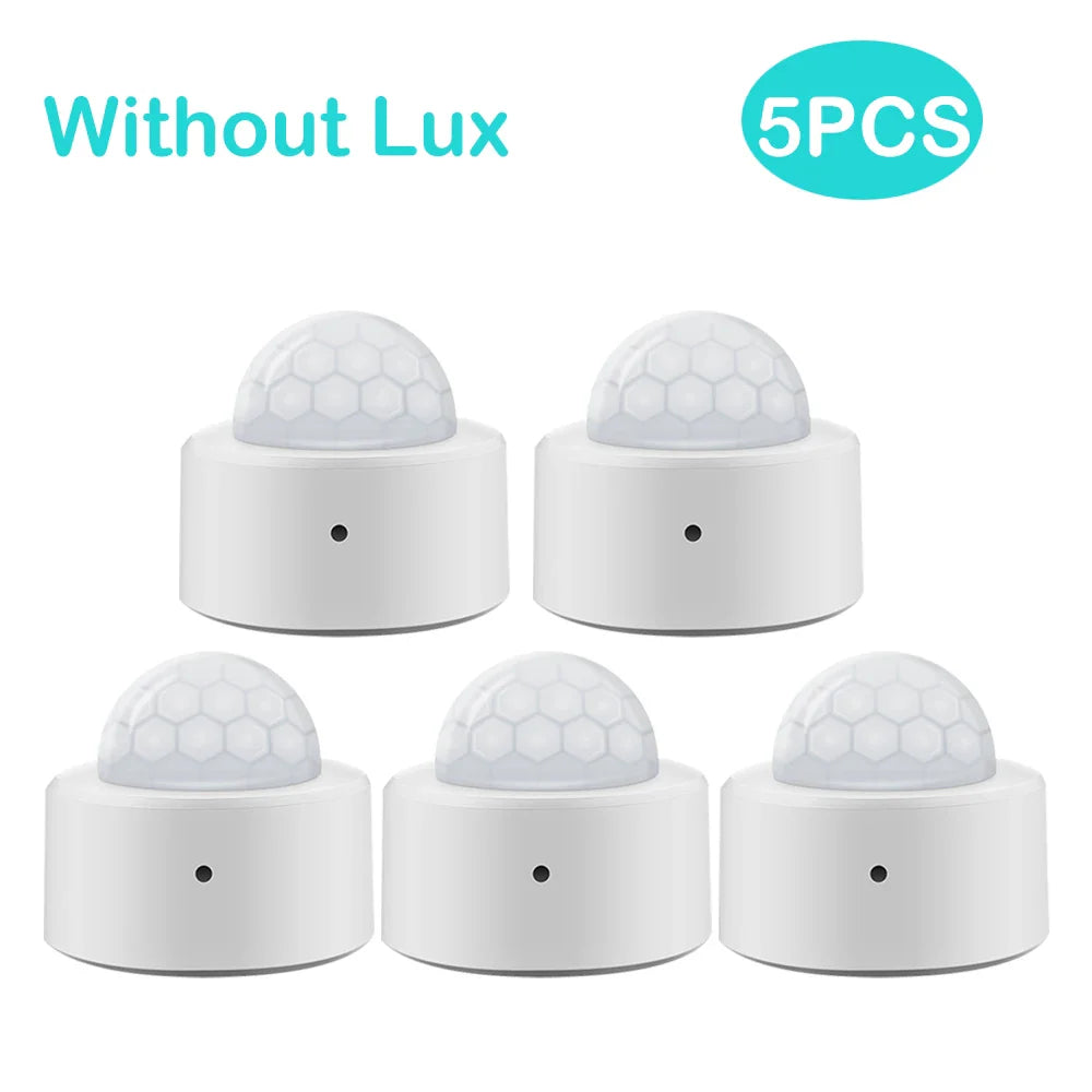 Tuya 2-in-1 ZigBee Mini PIR Motion Detector & Bright Lux Light - Passive Infrared Security Burglar Alarm Sensor