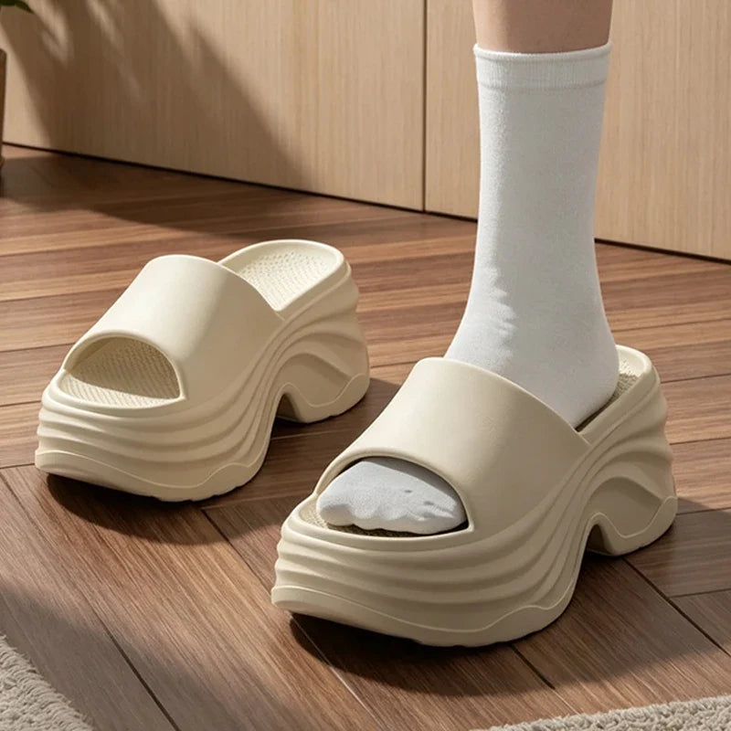 Women's Platform EVA Sandals - Thick Sole Anti-Slip High-Heel Slippers