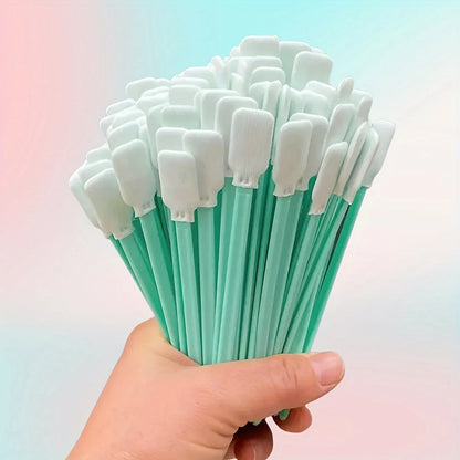 Precision Cleaning Swabs – Lint-Free Fiber Tips with Plastic Handles for Printers, Cameras, Optics, Crafts & Car Detailing