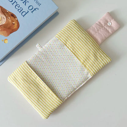 Kawaii A5/A6 Cotton Diary — Handmade Korean Green Apple Book Cover, Pinch Style Notebook, Perfect Gift for Friends