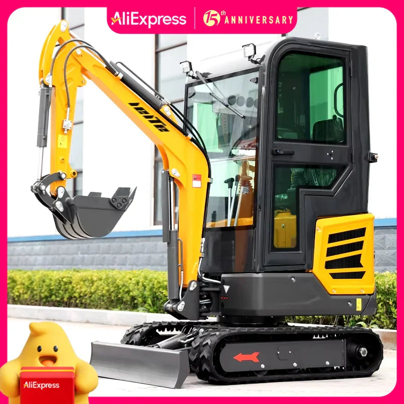 Mini Excavator 1–3 Ton — Kubota Engine, EPA Compliant Small Farm Digger, Compact Construction Machine