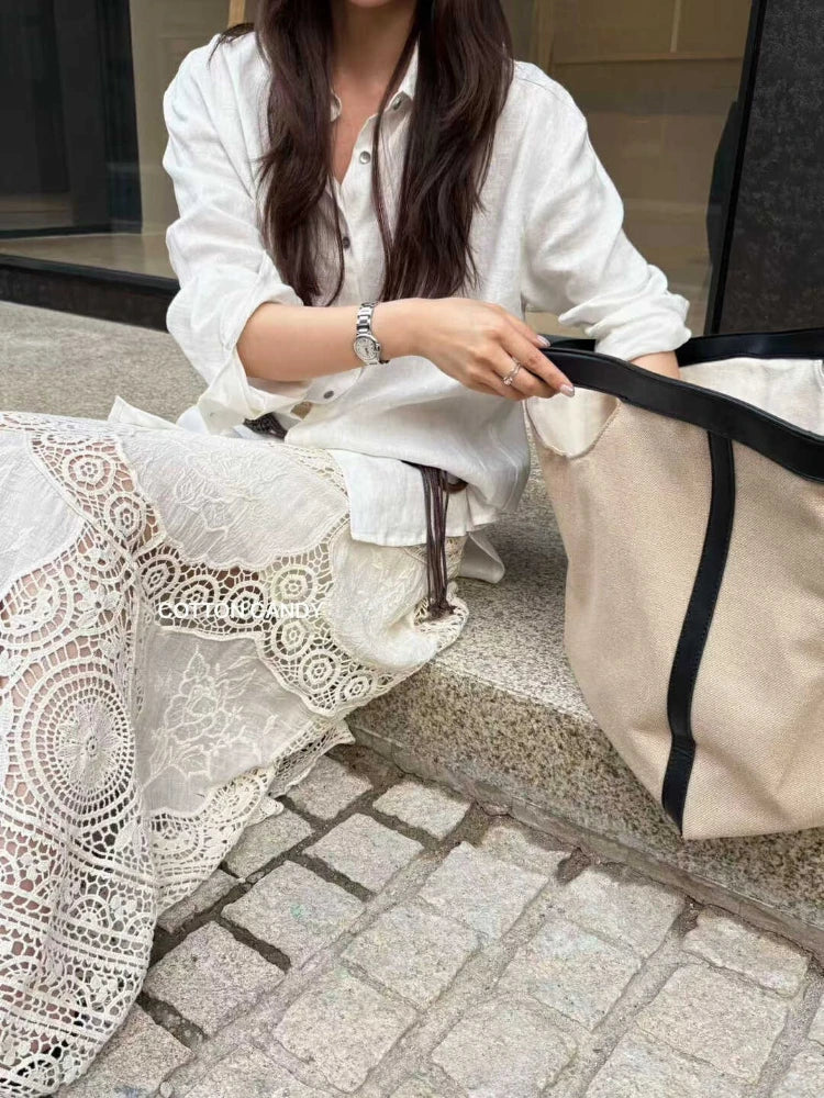 Women’s Bohemian Long Swing Skirt - Embroidered Boho Chic Summer Vacation Skirt 2025