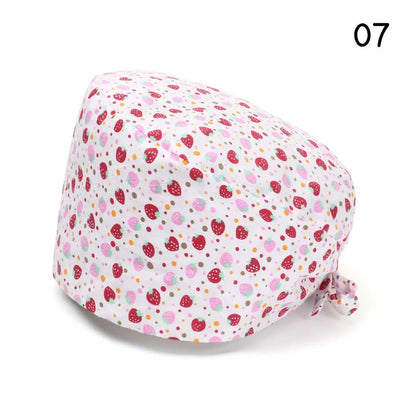 Adjustable Surgical Scrub Cap with Buttons – Ponytail Bouffant Nursing Turban Hat for Women & Men