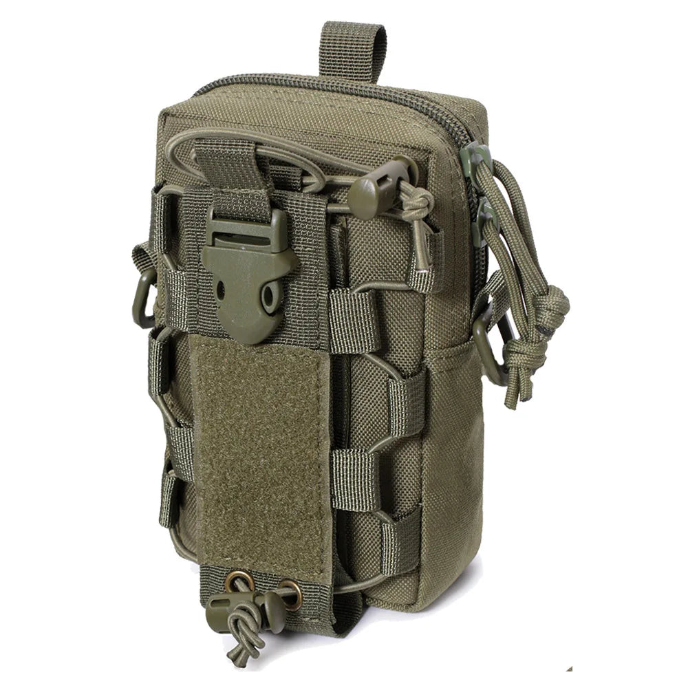 Molle EDC Pouch – Water Bottle & Canteen Carrier, Outdoor Sports Phone Holder, Camping & Hiking Waist Bag