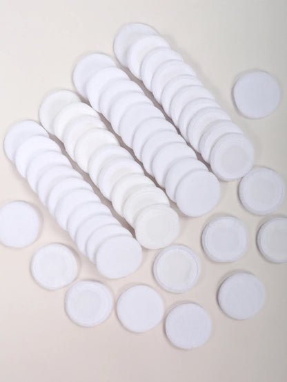 2/5/10/20PCS White Round Powder Puffs – Portable High-Grade Makeup Applicators for Base & Setting